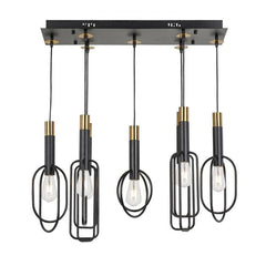 Telbix Lighting Indoor Pendants Modern brass & Matt Black Pendant Light Lights-For-You MARVIN PE7-BKGD 9329501050514