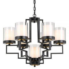 Telbix Lighting Indoor Pendants Modern Pendant Light Large 4Lt or 7Lt Lights-For-You ALVAREZ PE61-BK 9329501050361