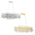 Telbix Lighting Indoor Pendants Molena Rectangular Pendant Light 10Lt in Chrome or Gold Lights-For-You