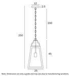 Telbix Lighting Indoor Pendants Monteal Pendant Light in Antique Gold & Black Lights-For-You