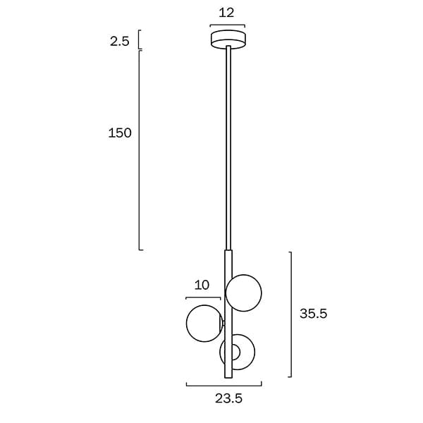 Telbix Lighting Indoor Pendants MORAN 3 LIGHTS PENDANT MORAN PE03 Lights-For-You