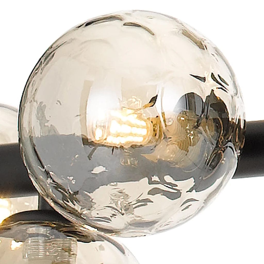 Telbix Lighting Indoor Pendants Moran Pendant Light 18Lt in Antique Gold / Opal Black/Opal or Black/Smoke