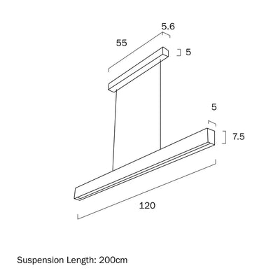 Telbix Lighting Indoor Pendants Navaro2 LED Pendant Light 40W TRI Colour Black & Opal Lights-For-You NAVARO2 PE120-BK 9329501077412