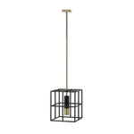 Telbix Lighting Indoor Pendants Nelson Pendant Light in Black/Antique Brass or Black/Chrome Lights-For-You NELSON PE1-BKAB