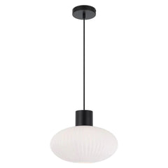 Telbix Lighting Indoor Pendants Nori 30 Pendant Light 1 LT in Black /Opal Matt Lights-For-You NORI PE30-BKOM 9329501062807