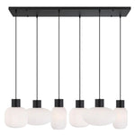 Telbix Lighting Indoor Pendants Nori Pendant Light 6 Lt in Black /Opal Matt Lights-For-You NORI PE6-BKOM 9329501062838