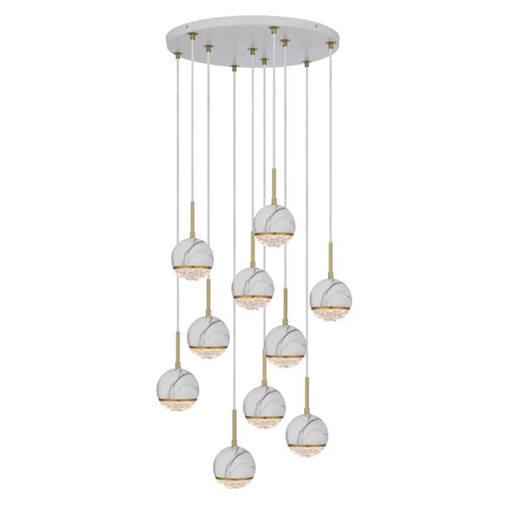 Telbix Lighting Indoor Pendants Oneta Pendant Light 10Lt Black or White Lights-For-You ONETA PE10-WHCL 9329501063026