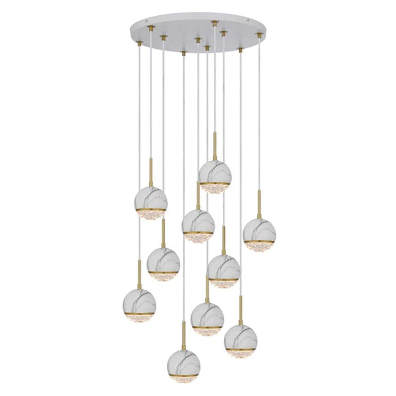 Telbix Lighting Indoor Pendants Oneta Pendant Light 10Lt Black or White Lights-For-You ONETA PE10-WHCL 9329501063026