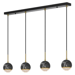 Telbix Lighting Indoor Pendants Oneta Pendant Light 4Lt Black or White Lights-For-You ONETA PE04-BKCL 9329501062982