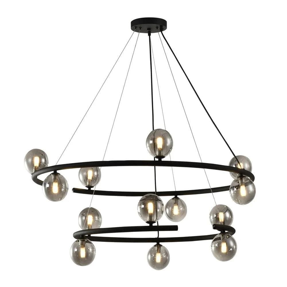 Telbix Lighting Indoor Pendants Ovaria 13 Pendant Light in Black/Smoke or Gold/Opal Lights-For-You