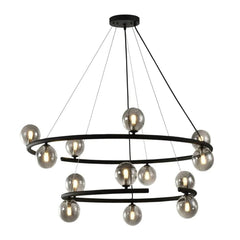 Telbix Lighting Indoor Pendants Ovaria 13 Pendant Light in Black/Smoke or Gold/Opal Lights-For-You