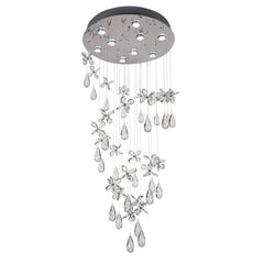 Telbix Lighting Indoor Pendants Paradis Pendant Light 9Lt in Chrome and Clear Lights-For-You PARADIS PE135-CH 9329501055724