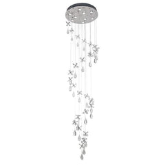 Telbix Lighting Indoor Pendants Paradis Pendant Light 9Lt in Chrome and Clear Lights-For-You PARADIS PE251-CH 9329501055731