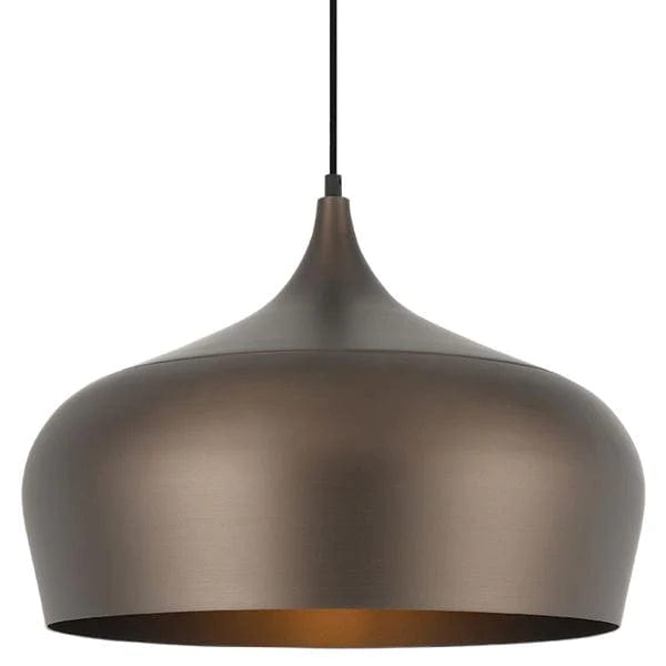 Telbix Lighting Indoor Pendants Bronze Brushed Polk Large Pendant Light ø450mm Available in Different Colours Lights-For-You POLK PE45-BZB