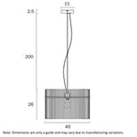 Telbix Lighting Indoor Pendants Quilo Pendant Light 1Lt Lights-For-You QUILO PE40-BKSM 9329501070024