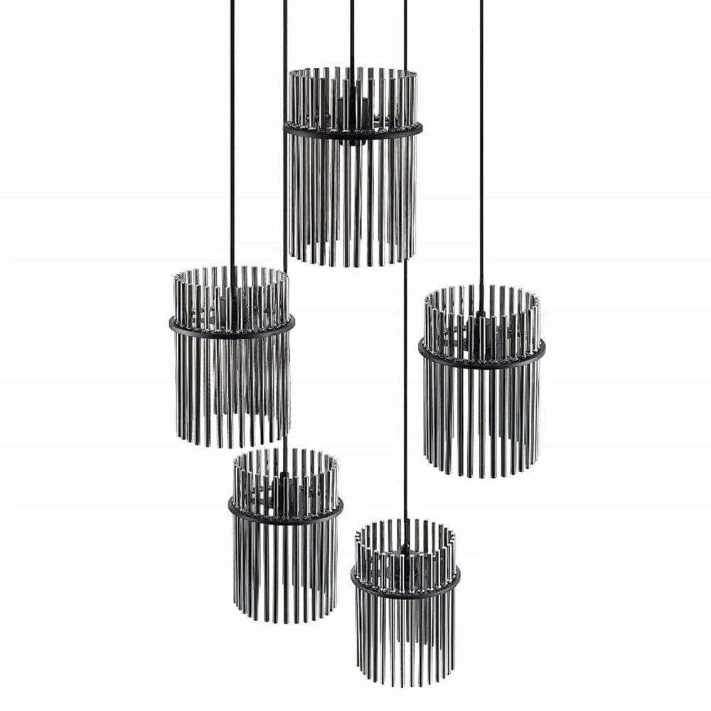 Telbix Lighting Indoor Pendants Black&smoke Quilo Pendant Light Lights-For-You QUILO PE5-BKSM