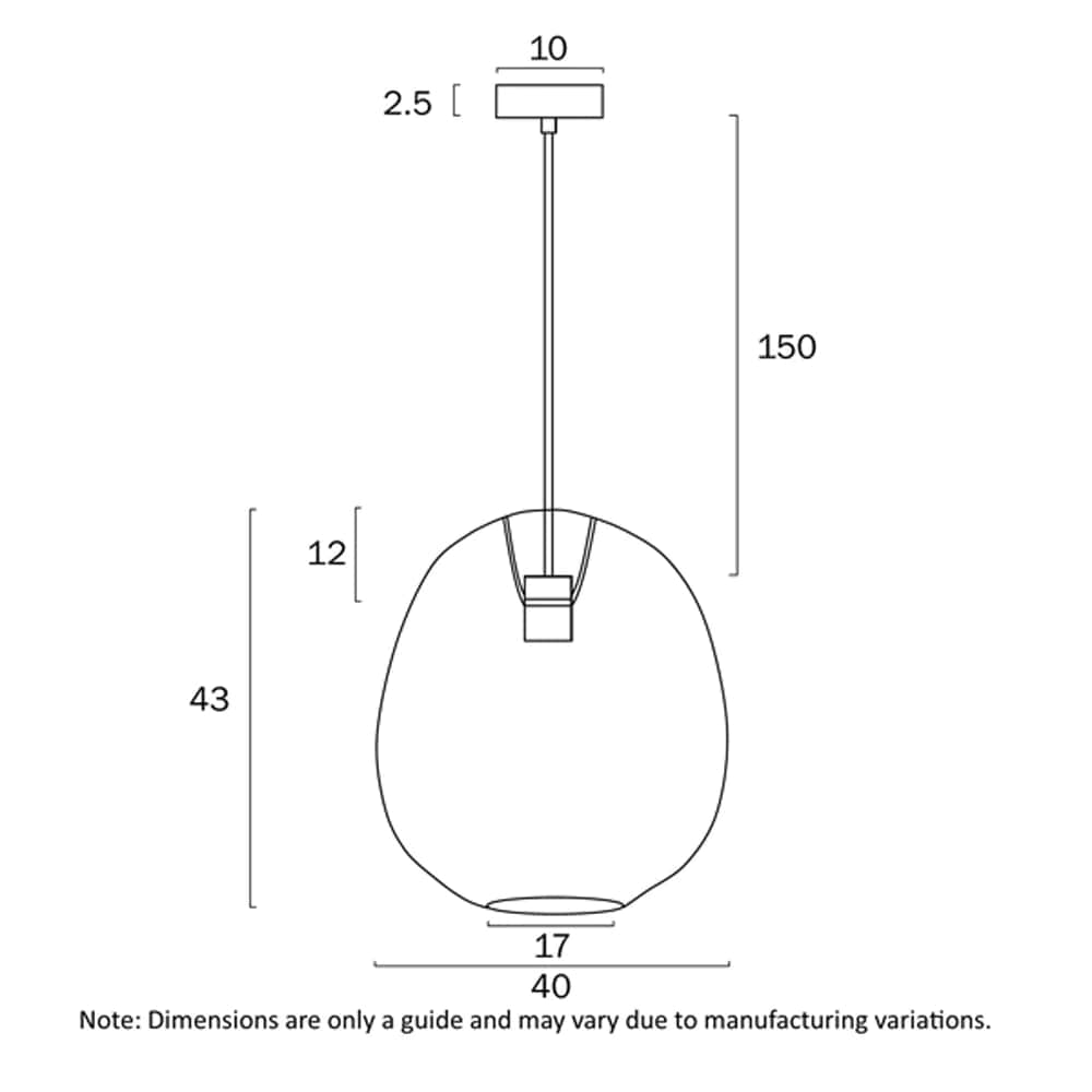 Telbix Lighting Indoor Pendants Rana 40 Pendant Light 1Lt Lights-For-You