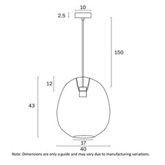 Telbix Lighting Indoor Pendants Rana 40 Pendant Light 1Lt Lights-For-You