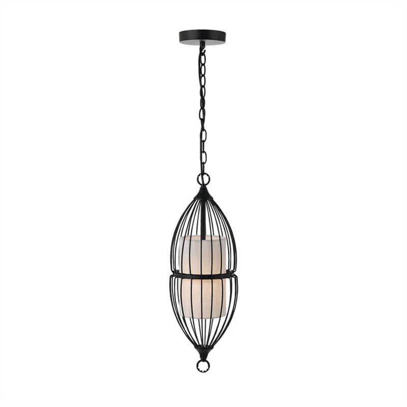 Telbix Lighting Indoor Pendants Rashid Pendant Light Suspended in Black/Cream Lights-For-You