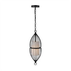 Telbix Lighting Indoor Pendants Rashid Pendant Light Suspended in Black/Cream Lights-For-You