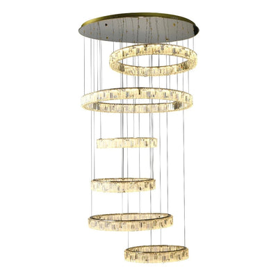 Telbix Lighting Indoor Pendants RIAS 6 TIER PENDANT Lights-For-You RIAS PE6T-GD3C
