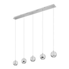 Telbix Lighting Indoor Pendants Segovia LED Bar Pendant Light 5Lt in Chrome or Gold Lights-For-You