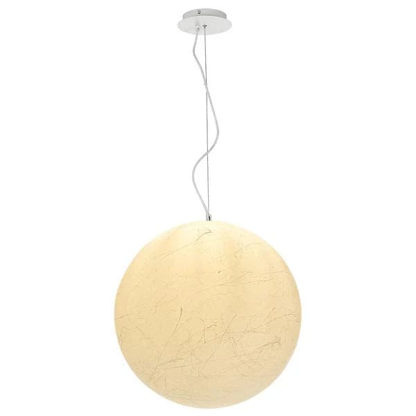 Telbix Lighting Indoor Pendants Tarvos Moon Pendant Light in White (Small & Large) Lights-For-You TARVOS PE60-WH