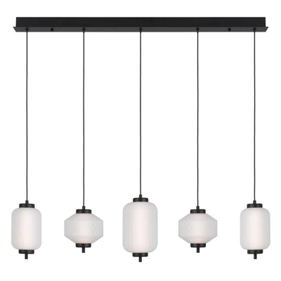 Telbix Lighting Indoor Pendants Torso Bar LED Pendant Lamp 5Lt 28w in Black or Brass Lights-For-You