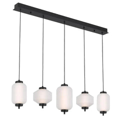 Telbix Lighting Indoor Pendants Torso Bar LED Pendant Lamp 5Lt 28w in Black or Brass Lights-For-You TORSO PE5B-BK