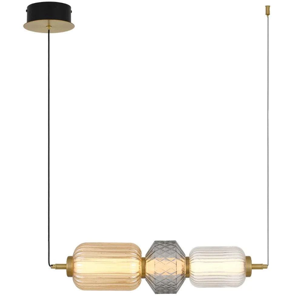 Telbix Lighting Indoor Pendants Torso LED Pendant Lamp 3Lt 16w in Black or Brass Lights-For-You TORSO PE3-BRS