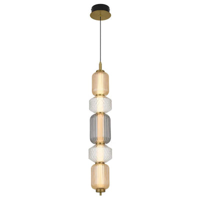 Telbix Lighting Indoor Pendants Torso LED Pendant Lamp 5Lt 26w in Black or Brass Lights-For-You TORSO PE5-BRS