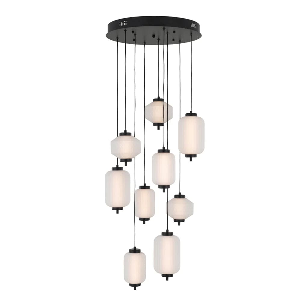 Telbix Lighting Indoor Pendants Torso LED Pendant Lamp 9Lt 50w in Black or Brass Lights-For-You