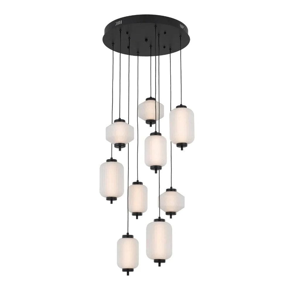 Telbix Lighting Indoor Pendants Torso LED Pendant Lamp 9Lt 50w in Black or Brass Lights-For-You