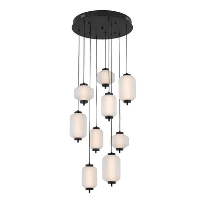 Telbix Lighting Indoor Pendants Torso LED Pendant Lamp 9Lt 50w in Black or Brass Lights-For-You