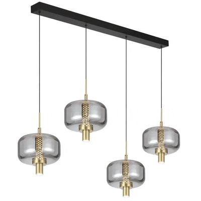 Telbix Lighting Indoor Pendants VOLEN 4 LIGHT BAR PENDANT Lights-For-You VOLEN PE4B-BKSM