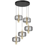 Telbix Lighting Indoor Pendants VOLEN 5 LIGHT PENDANT Lights-For-You VOLEN PE5-BKSM