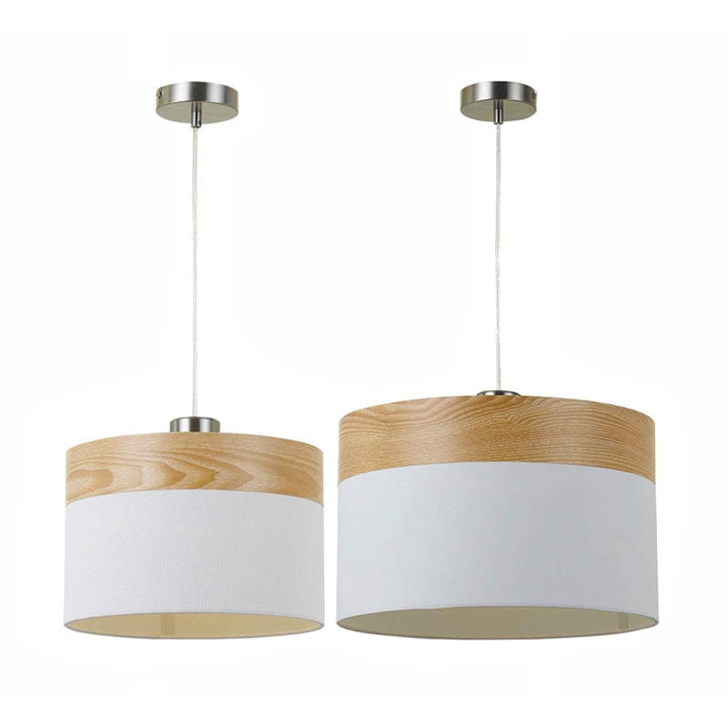 Telbix Lighting Indoor Pendants White & Oak Look Pendant Light Lights-For-You