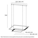 Telbix Lighting Indoor Pendants ZAFRA 2 TIER PENDANT BLACK SAND/CRYSTAL Lights-For-You ZAFRA PE2T-BK