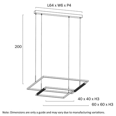 Telbix Lighting Indoor Pendants ZAFRA 2 TIER PENDANT BLACK SAND/CRYSTAL Lights-For-You ZAFRA PE2T-BK