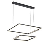 Telbix Lighting Indoor Pendants ZAFRA 2 TIER PENDANT BLACK SAND/CRYSTAL Lights-For-You ZAFRA PE2T-BK