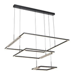 Telbix Lighting Indoor Pendants ZAFRA 3 TIER PENDANT BLACK SAND/CRYSTAL Lights-For-You ZAFRA PE3T-BK