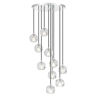 Telbix Lighting Indoor Pendants Zaha LED Pendant Light 10Lt Lights-For-You ZAHA PE10-CHCR 9329501057629