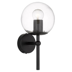 Telbix Lighting Indoor Wall Lights Black/Clear Eterna Indoor Wall Light 1Lt Lights-For-You ETERNA WB1-BKCL