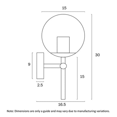 Telbix Lighting Indoor Wall Lights Eterna Indoor Wall Light 1Lt Lights-For-You