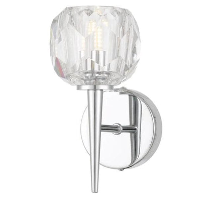 Telbix Lighting Indoor Wall Lights LED Wall Light 1Lt w/ Crystal Glass Lights-For-You ZAHA WB1-CHCR 9329501057643