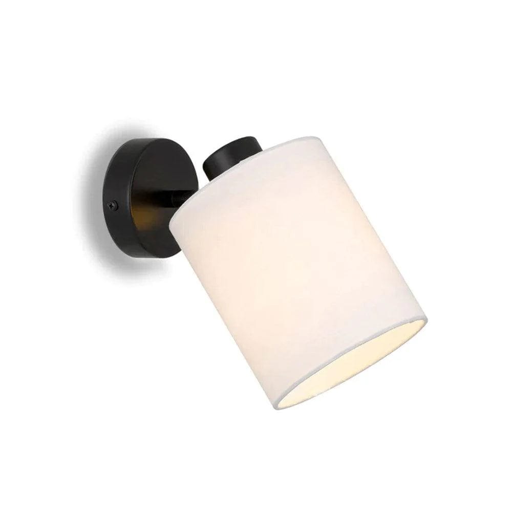 Telbix Lighting Indoor Wall Lights Malone indoor Wall Light in Black or Nickel Lights-For-You MALONE WB-BKWH 9329501061831