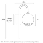 Telbix Lighting Indoor Wall Lights Oneta Arm Indoor Wall Light 1Lt Black or White Lights-For-You