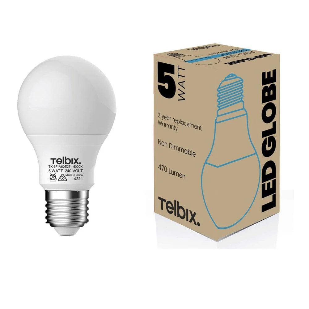 Telbix Lighting LED Globes 5w LED E27 A60 Globe Warm Lights-For-You G A605E27OP860