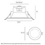 Telbix Lighting Lighting 90mm LED Downlight 9w White CCT ELON DL115-WH-3C Telbix Lighting Lights-For-You ELON DL115-WH-3C