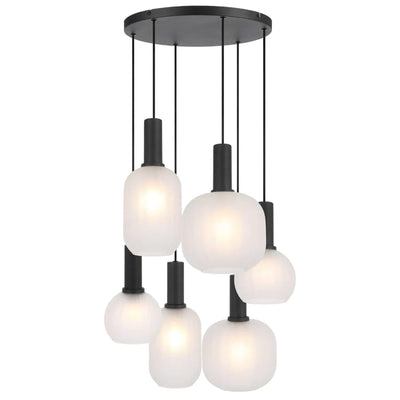 Telbix Lighting Lighting AOSTA 6 LIGHT PENDANT Lights-For-You AOSTA PE06-BKFR